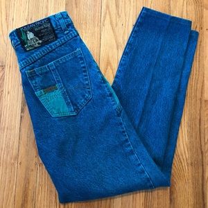 Ocean Pacific Vintage 80s Skinny Jeans Blue Denim